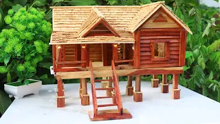 DIY Miniature Luxury Wooden House - Cambodia Traditional House Style