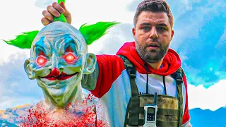 VUELVO A CASA CON LA CABEZA DEL PAYASO ASESINO!