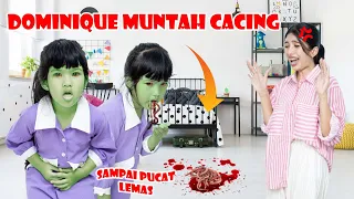 DOMINIQUE MUNTAH CACING BANYAK BANGET😱!! MAMI SAMPE KEBINGUNGAN😞 #trending #viralvideo