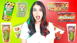 تحدي السناكات الحارة 🌶️ ضد الحامضة 🍋 | اتصدمت من النتيجة !! 😱