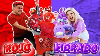24 HORAS COMPRANDO TODO DE 1 COLOR MORADO Y ROJO Ft. Oso| Leyla Star💫