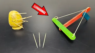 🔥 HACIENDO UNA BALLESTA CON PALITOS DE HELADO 🔥 DIY LlegaArmas