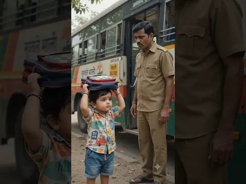 Bus free 🤣 kid funny video #shorts #baby #aivideo #trendingnow #viral