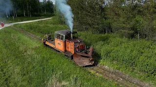 Тепловоз ТУ6Д-0372 косит в Лавассааре ужд музее / TU6D-0372 mowing at Lavassaare museum