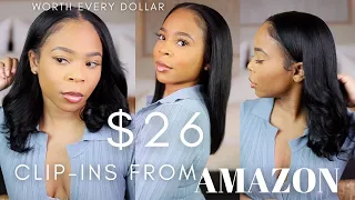 AMAZON $26 !!! I'M OBSESSED | How To Install & Curl Clip-Ins Like A Pro - Styling Tutorial & More