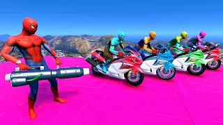 😂😱GTA 5 Epic Ragdolls RED SPIDERMAN VS RED MINION VS GREEN MINION  & Funny Fails) #shorts