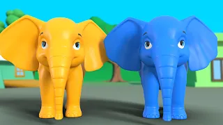 एक मोटा हाथी | Ek Mota Hathi In Color Part 8 Nursery Rhymes for Childrens | Hindi Poems