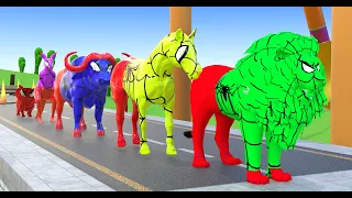 Animal Crossing Fountain With Zebra Lion Kangroo Buffalo And Cat Part3 | Zoova 3D