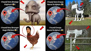 🔥Top 4 Most Stranger Sculptures Spotted On Google Earth 🌍!