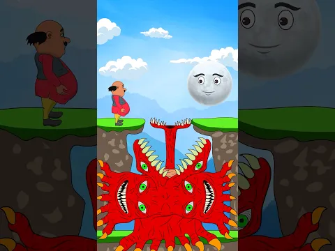 Motu patlu vs big Monster | bhuter cartoon #cartoon #animation #funny #tanding #comedy #shorts