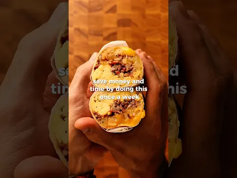 bacon, sausage, and egg wraps #breakfast #burrito #recipe