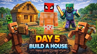Minecraft Survival Series Day 5 Build A House – Live #episode5