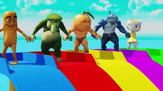 Long Slide Game With Cow Elephant Gorilla Hippopotamus Tiger 3d Animal Game Funny 3d Animals