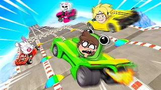 ¡SOBREVIVE a la MEGA RAMPA 99.99% IMPOSIBLE en GTA 5! 😱 CARRERA EXTREMA con RABBITO y OSITO en GTA V