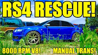 Rescuing A Rare Audi RS4! Got It Running Perfectly After Sitting For Years! 8000 RPM V8!