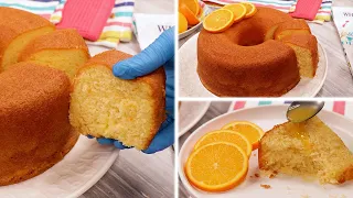 كيكة الـ( 4 3 2 1 )، أنجح كيك برتقال ممكن تعملوه في البيت 🍊