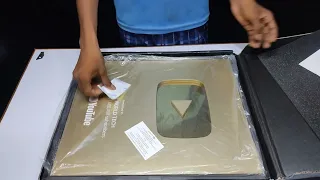 How To Make Gold Play Button Unboxing at Home || Unboxing gold Play button || gold play button