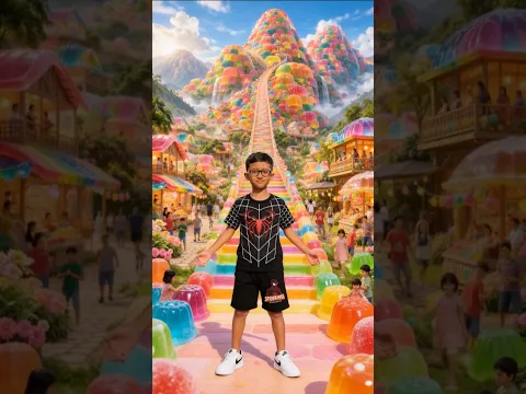 naik tangga jelly warna warni #shorts #lucu #funny