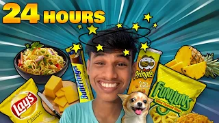 Yellow Colour Food For * 24 hours*😱|CHALLENGE🤯|#foodchallenge #mallu #trending