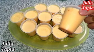 Deliciosos flanes de queso crema individuales sin horno sin huevo para negocio o evento