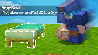 OCULTE MI CAMA con un COMANDO ILEGAL para GANAR en BEDWARS