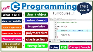C++ Full Course (Hindi) | Learn Coding