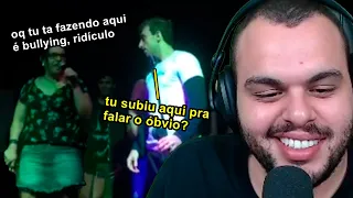 PESSOAS DA PLATEIA Q FORAM PRA CIMA DO COMEDIENTE - Maicon react