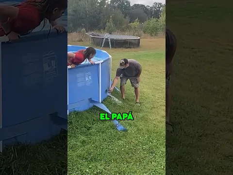 la MEJOR MANERA de DESPEDIR a una PISCINA 🤯👌 #shorts #win #family #funny #divertido