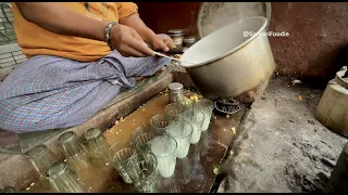 Insane! Old era style chai making - Indian street food