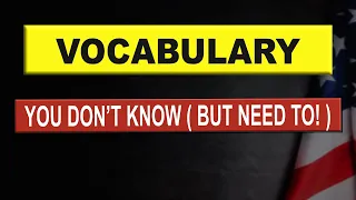 Advanced English Vocabulary I Learn New English Words