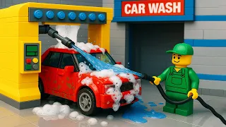 LEGO Car Wash Station - Watch the Magic Clean Cars!