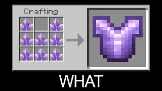 Minecraft Wait What meme part 26 (Crafting Amethyst Armor)