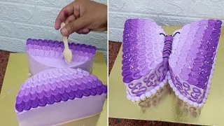 butterfly cake design design | very easy butterfly cake कैसे बनाए | eggless cake #viral