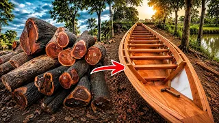 How to Make a Large Wooden Fishing Boat | Step by Step Full Process. 😱 #handmade #handcraft