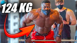 CULTURISTA DE 124 KG DEFINIDO HUMILLA A VICTOR VALDIVIA - ENTRENAMIENTO ESPALDA