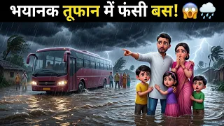 Bus caught in a terrible storm.What will happen now #long #love #papa #momlife @souravjvlogs 