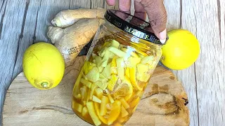 Citron et gingembre en bocal pour une forte immunité, et contre le rhume, voici comment l'utiliser