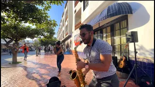 "Leave the Door Open" STREET SAX PERFORMANCE