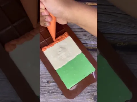 Indian flag - chocolate flag craft 😱 चॉकलेट का झंडा 😱 #shorts #youtubeshorts