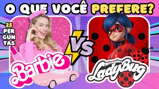 🔁 O QUE VOCÊ PREFERE? 🐞 LADYBUG vs BARBIE 🎀 | JOGO DAS ESCOLHAS #quiz #barbie #squidgame