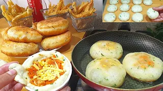 بلا عجن بلا عذاب💪فطائر المقلاة الذهبية القطنية بطريقة جديدة مقرمشة بلا بيض بلاحليب ولاخميرة كيميائية