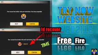 free fire id suspended Id recover Garena website full details in Tamil