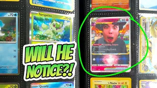 I snuck my Custom Pokemon card into my son's collection...