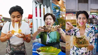 Eating 30 Street food in Laos - Kissa Eats Compilation Vol.2