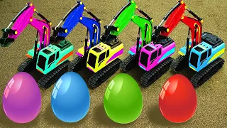 The Mystery Behind The Toy Balls🤩🤩🤩 | Toy Excavators And Surprise Eggs | Kudo Kids Toys