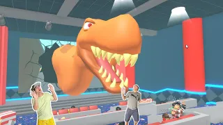 UM DINOSSAURO GIGANTE SAIU DE DENTRO DO FILME!!! (ROBLOX - ESCAPE THE CINEMA OBBY)