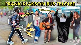 PRANK KLAKSON BUS TELOLET.. AUTO NGOMONG R4MAH.. !!