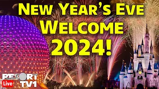 🔴Live: New Year's Eve Fireworks at Walt Disney World - Welcome 2024 from Epcot - Live Stream