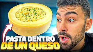 Pasta Dentro de un Queso Enorme de 12kg!