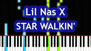 Lil Nas X - STAR WALKIN'  Piano Tutorial